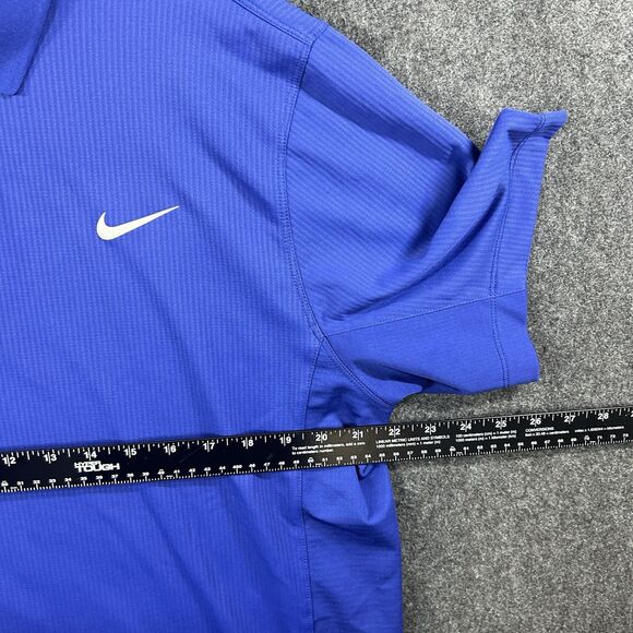 Nike Players Polo Shirt Men’s Large Blue Dri-Fit Golf Performance Casual - Picture 6 of 9